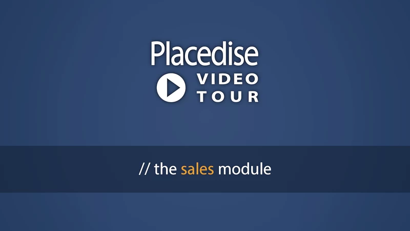 Placedise tour - Sales Module